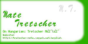 mate tretscher business card